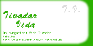 tivadar vida business card